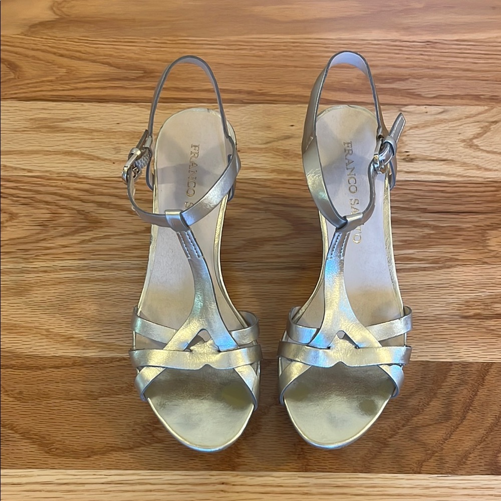 Franco Sarto Notice Platinum wedge sandals
